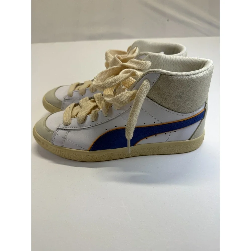 Puma Clyde Mid BBall 391335-01 Men's Sneakers 10 White New‎ York Worldwide Shoes